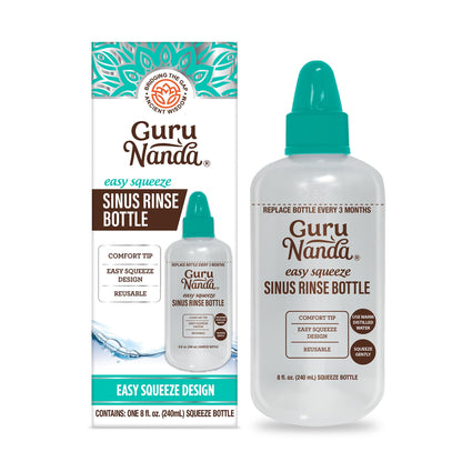 GuruNanda PreMixed Saline Packets for Nasal Rinse (120 Count), All Natural Sinus Rinse Packets to Help with Allergies & Congestion Relief, 0.08oz Each Nirvana Guru