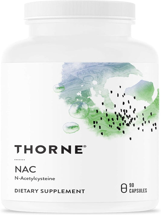 THORNE NAC - N-Acetylcysteine - 500mg - Supports Respiratory Health and Immune Function*; Promotes Liver and Kidney Detox - 90 Capsules - Nirvana Guru