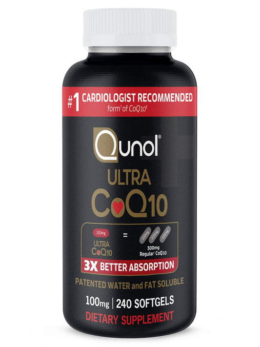 Qunol CoQ10 100mg Softgels, Ultra CoQ10 100mg, 3x Better Absorption, Antioxidant for Heart Health & Energy Production, Coenzyme Q10 Vitamins and Supplements, 4 Month Supply, 120 Count