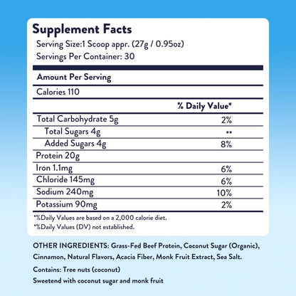 Equip Foods Prime Protein Powder | Clean, Grass Fed Beef Protein Isolate | Carnivore Protein Powder | Paleo, Keto Friendly | Gluten, Dairy Free | Helps Build & Repair Tissue | 30 Servings, Chocolate