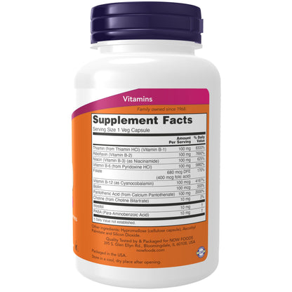 NOW Foods Supplements, Vitamin B-100, Energy Production*, Nervous System Health*, 100 Veg Capsules - Nirvana Guru