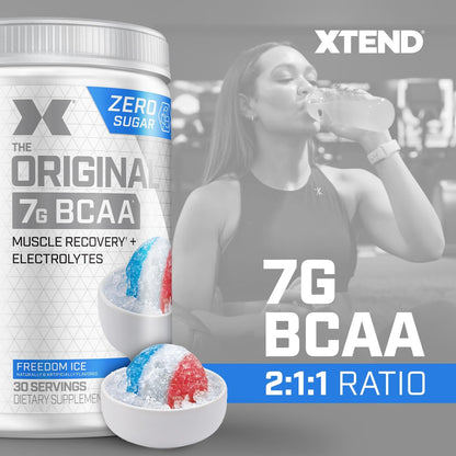 Original BCAA Powder Airheads Candy Flavor, 7g BCAA and 2.5g L-Glutamine, Sugar Free Post Workout Muscle Recovery Drink with Amino Acids for Men & Women, 30 Servings Nirvana Guru