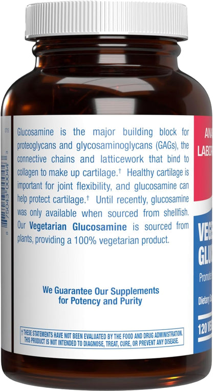 Vegan Glucosamine Joint Health Supplement - Soft Tissue Cartilage Tendon and Ligament Supplement for Enhanced Mobility Comfort & Flexibility - Non-GMO Shellfish Free & Made in The USA - 120 Servings Nirvana Guru