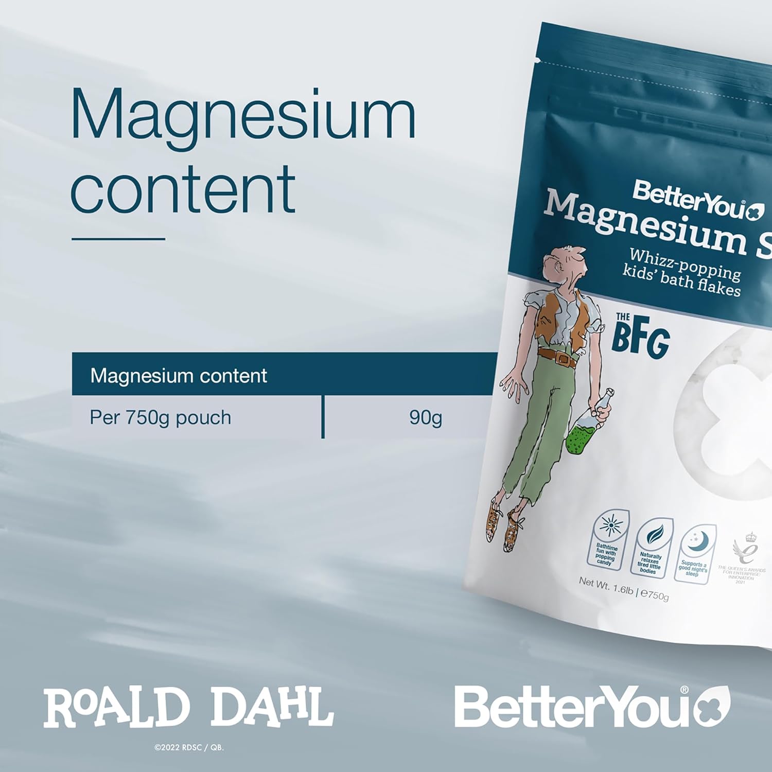 BetterYou Magnesium Sleep Kid’s Bath Flakes - Bath Salts With Popping Candy - Bath Soak With Natural Magnesium - Relaxing Lavender For Sleep - 1.6 lb - Nirvana Guru
