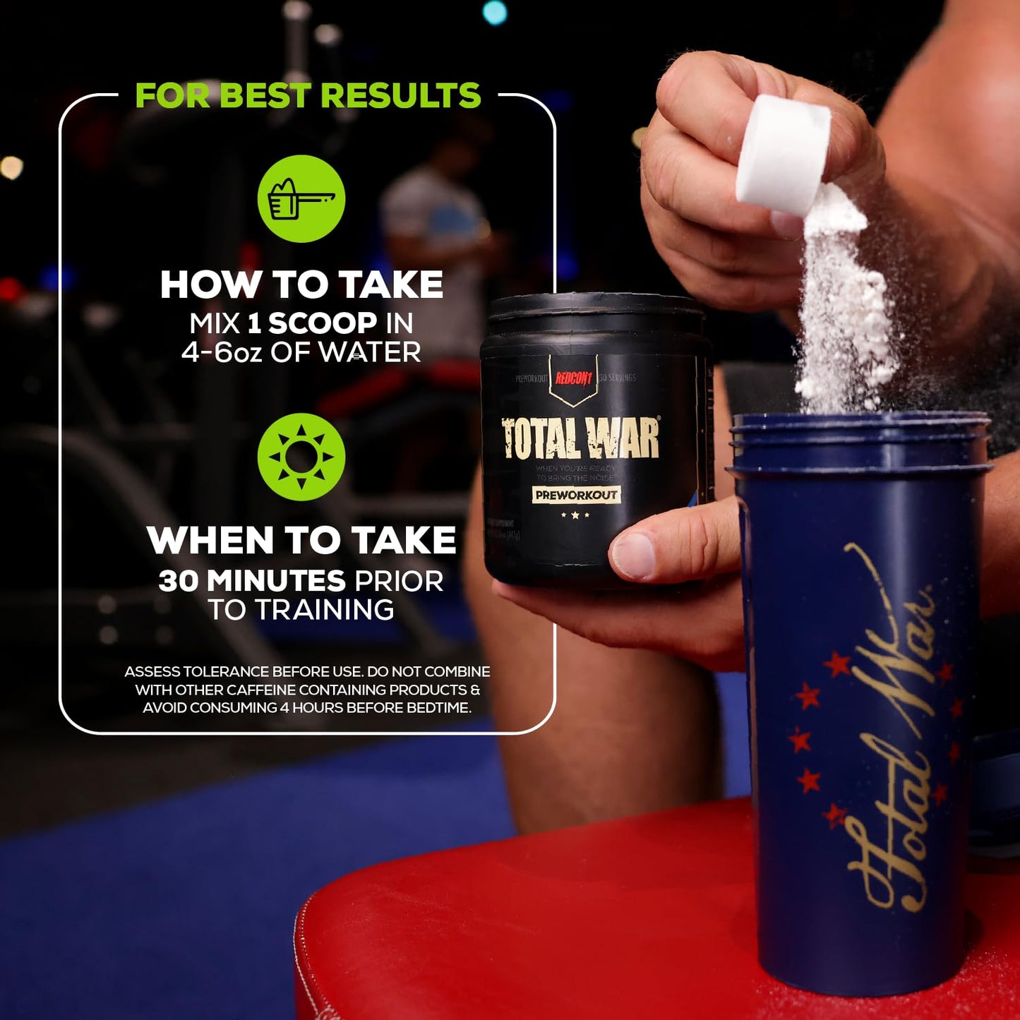 REDCON1 Total War Pre Workout Powder, Blue Lemonade - Beta Alanine + Citrulline Malate Keto Friendly Preworkout for Men & Women with 320mg of Caffeine - Fast Acting (30 Servings) Nirvana Guru
