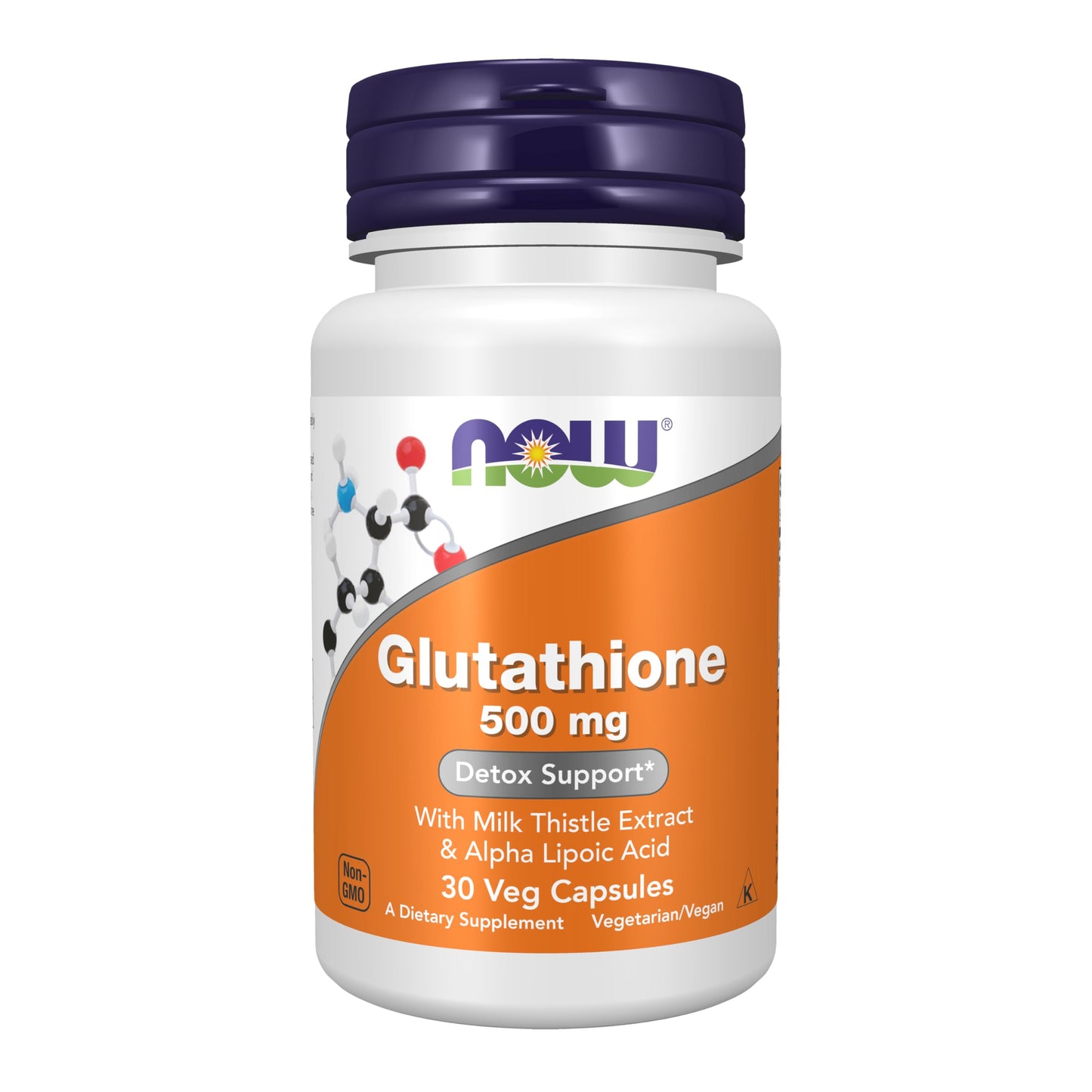 NOW Foods Supplements, Glutathione 500 mg, With Milk Thistle Extract & Alpha Lipoic Acid, Free Radical Neutralizer*, 60 Veg Capsules - Nirvana Guru
