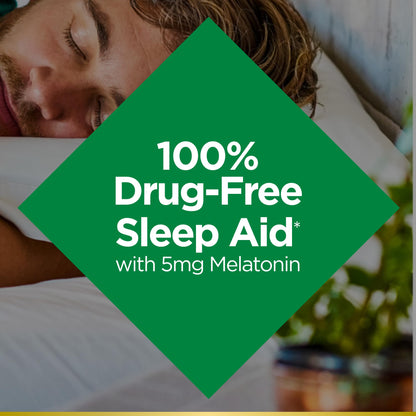 Nature's Bounty Melatonin 5mg Dual Spectrum, 100% Drug Free Sleep Supplement, Quick Release and Extended Release, Promotes Relaxation and Sleep Health, 60 Bi-Layer Tablets Nirvana Guru