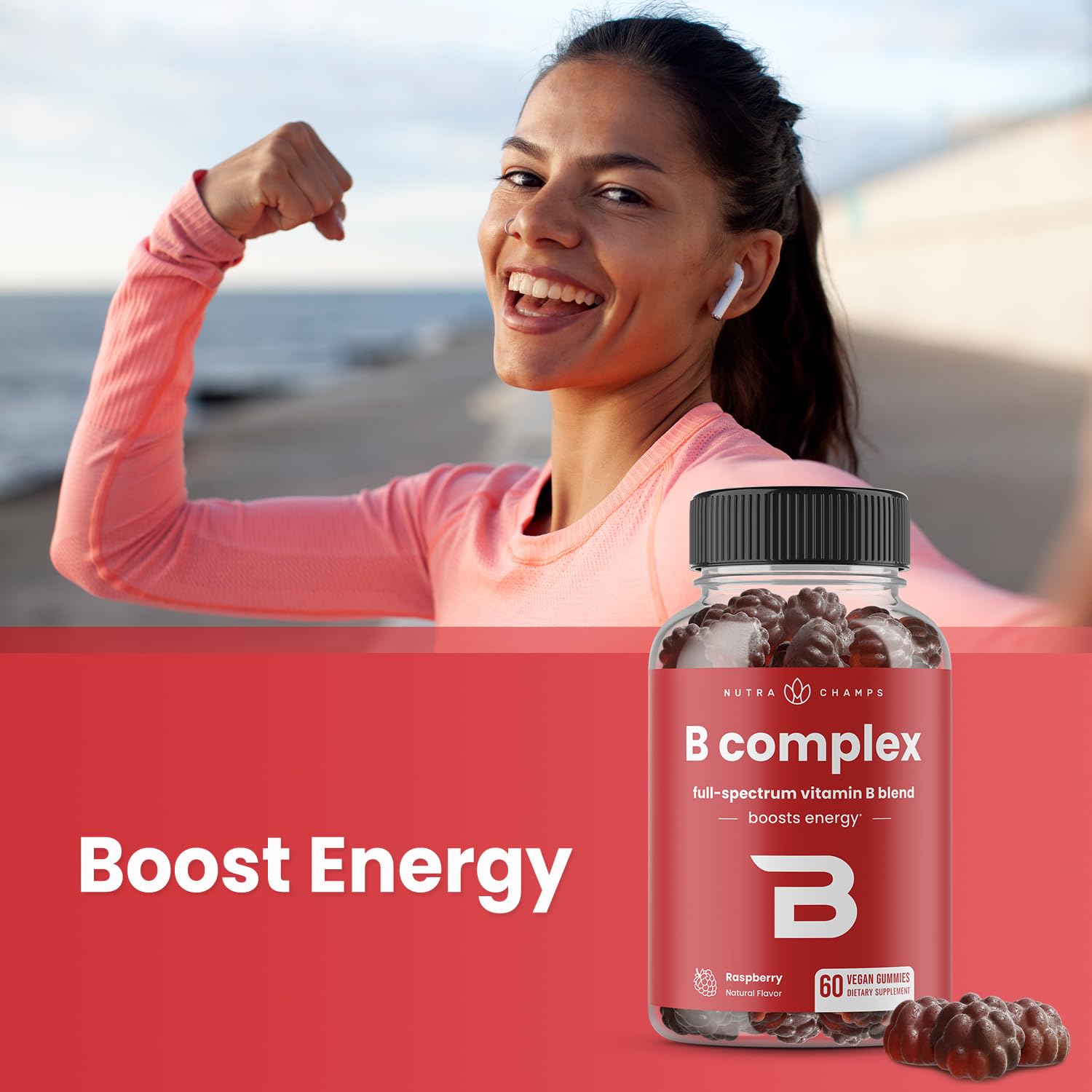 USDA Organic Vitamin B Complex Liquid Drops | B Vitamins Complex Supplement with B1, B2, B3, B6, B7, B9 & Methyl B12 Drops for Adults & Kids | Vegan Berry Flavor 2oz | 60 Servings / 2 Month Supply Nirvana Guru