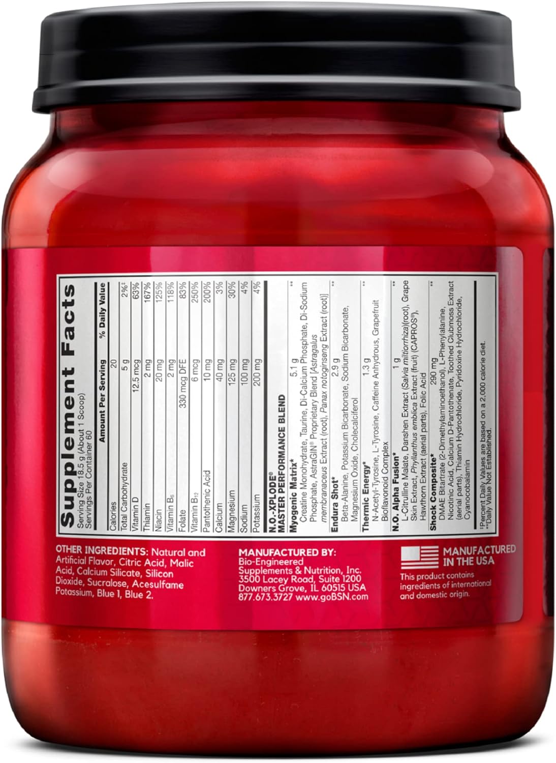 BSN N.O.-XPLODE Pre Workout Powder, Energy Supplement for Men and Women with Creatine and Beta-Alanine, Flavor: Fruit Punch, 30 Servings Nirvana Guru
