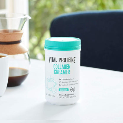 Vital Proteins Collagen Coffee Creamer, Coconut Milk based & Low Sugar Powder with Collagen Peptides Supplement - Supporting Healthy Hair, Skin, Nails with Energy-Boosting MCTs - Mocha 11.2oz - Nirvana Guru
