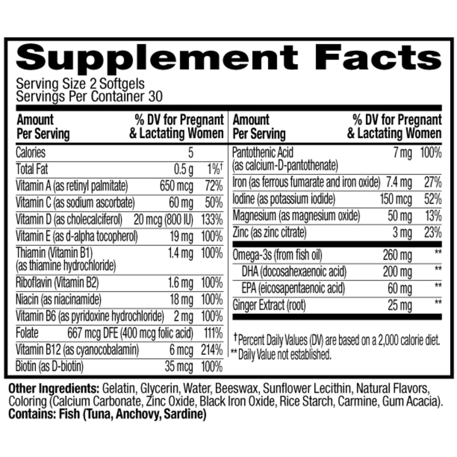 OLLY Ultra Strength Prenatal Multivitamin Softgels, Supports Healthy Growth, Brain Development, Iron, Folic Acid, DHA, Vitamins C, E, 30 Day Supply-60 Count Nirvana Guru