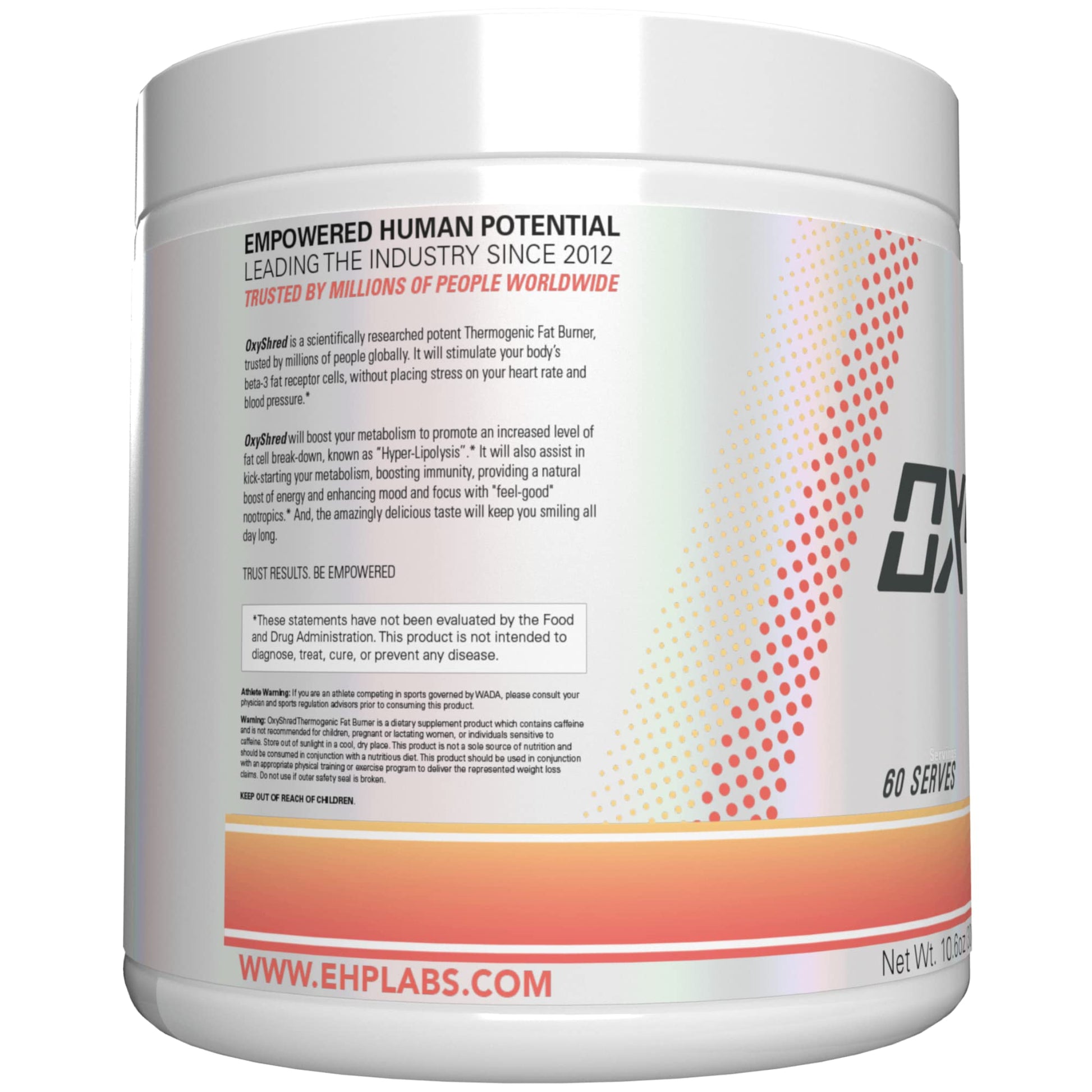 EHP Labs OxyShred Pre Workout Powder - Preworkout Powder with L Glutamine & Acetyl L Carnitine, Energy Boost Drink - Mango, 60 Servings Nirvana Guru