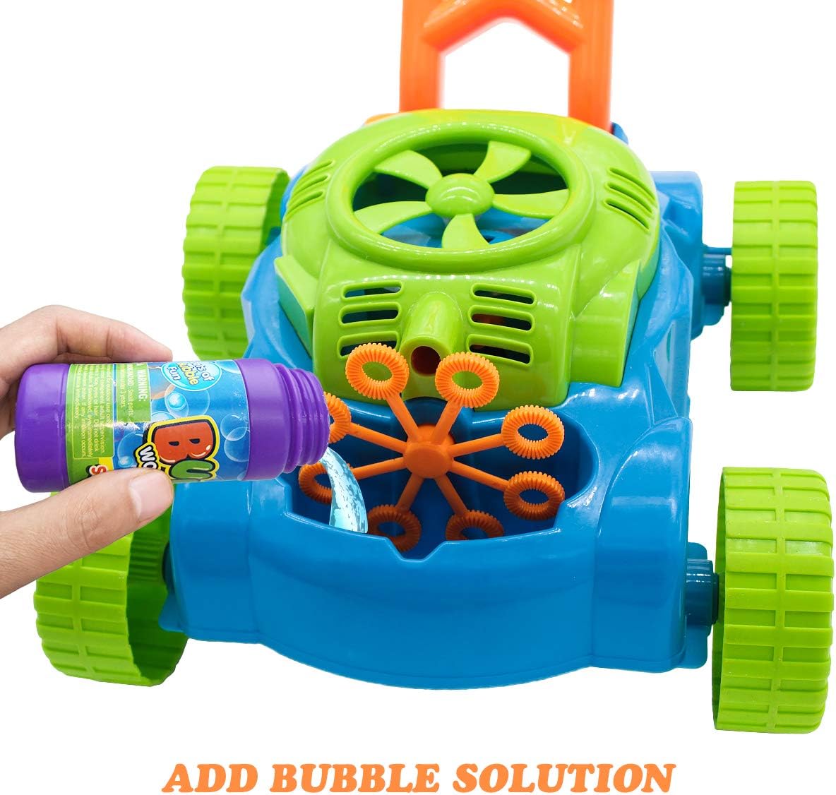 Lydaz Bubble Lawn Mower for Toddlers 1-3, Outdoor Bubble Blower Machine for 1 Year Old Boys Toy Gifts, Kids Push Summer Outside Garden Toys, Halloween Birthday Gifts for Preschool Baby Boys Age 1 2 3 Nirvana Guru