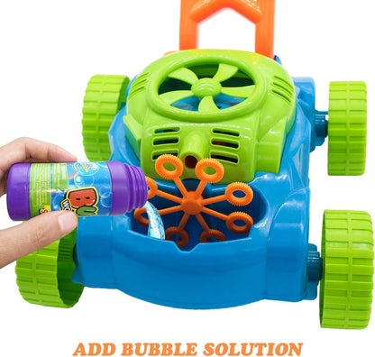 Lydaz Bubble Lawn Mower for Toddlers 1-3, Outdoor Bubble Blower Machine for 1 Year Old Boys Toy Gifts, Kids Push Summer Outside Garden Toys, Halloween Birthday Gifts for Preschool Baby Boys Age 1 2 3 Nirvana Guru