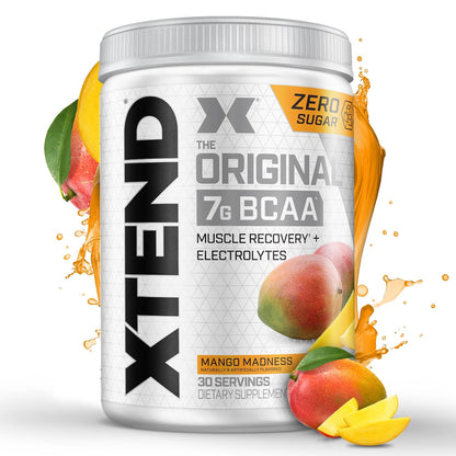 Original BCAA Powder Airheads Candy Flavor, 7g BCAA and 2.5g L-Glutamine, Sugar Free Post Workout Muscle Recovery Drink with Amino Acids for Men & Women, 30 Servings Nirvana Guru