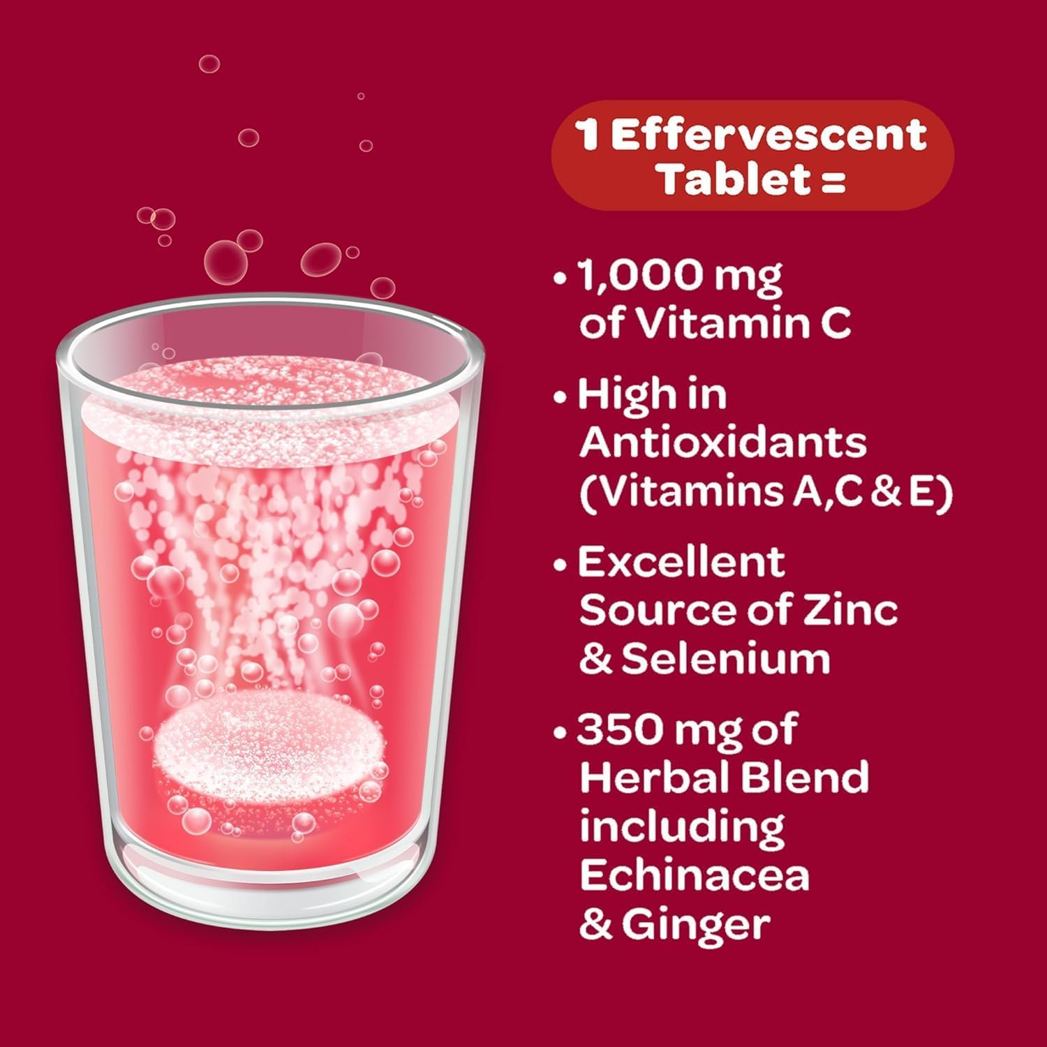 Airborne Very Berry Effervescent Tablets, 10 count - 1000mg of Vitamin C - Immune Support Supplement Nirvana Guru