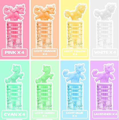 32 Piece Mini Unicorn Bubble Wand with Gift Box, Pastel Unicorn Party Favors for Kid, Toddler Girl Birthday Parties Decoration, Goodie Bag Stuffers Supplies, Bubbles Gift Toy Bulk, Carnival Prizes nirvanaguru