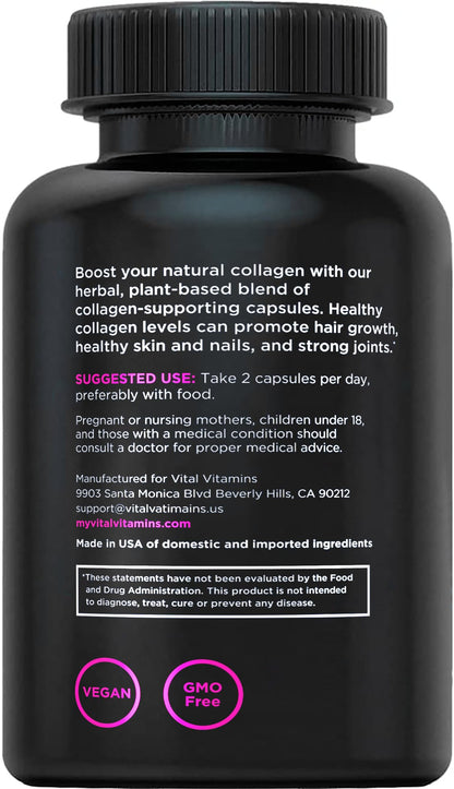 Vital Vitamins Multi Collagen for Women & Men - Type I, II, III, V, X - Grass Fed, Non-GMO - 150 Capsules