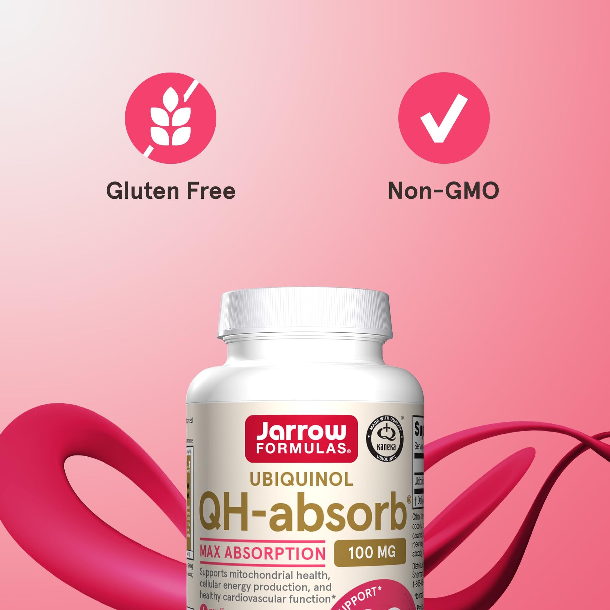 Jarrow Formulas® QH-Absorb®, 100 mg, Ubiquinol Dietary Supplement for Healthy Cardiovascular Function, 120 Softgels, 120 Day Supply - Nirvana Guru
