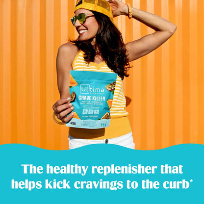 Ultima Replenisher Crave Killer Supplement and Electrolytes Powder – Tropical Fusion, 14 Stickpacks – Hydration Packets That Kick Cravings to The Curb - Nirvana Guru