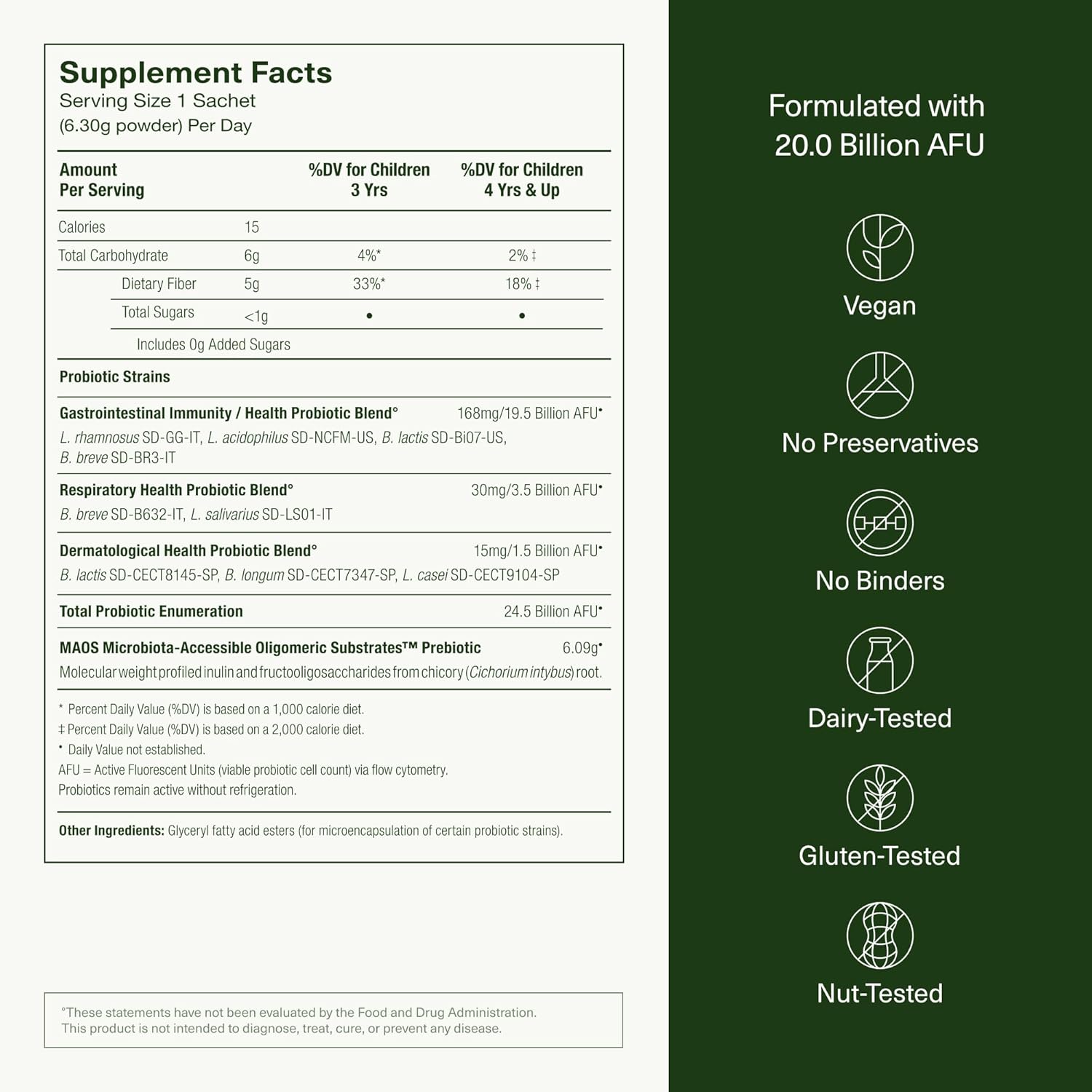 Seed PDS-08 Pediatric Daily Synbiotic - Fiber-Based Prebiotic & Probiotic for Kids - Digestive Health, Regularity, Constipation Relief - Ages 3-17 - Vegan and Shelf-Stable - 30 Sachets (30-Day Supply) - Nirvana Guru