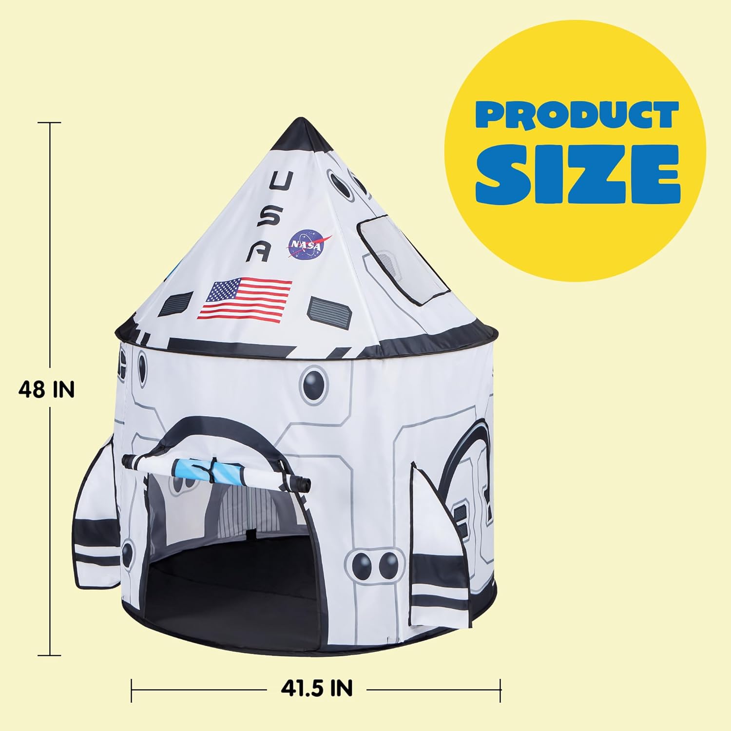 JOYIN Rocket Ship Play Tent Pop up Play Tent Kids Indoor Outdoor Spaceship Playhouse Tent Set Nirvana Guru