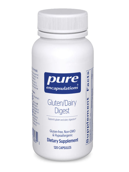 Pure Encapsulations Gluten/Dairy Digest | Unique Mix of Enzymes to Support Healthy Gluten and Dairy Digestion* | 60 Capsules - Nirvana Guru