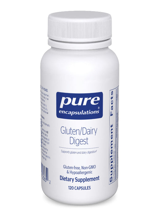Pure Encapsulations Gluten/Dairy Digest | Unique Mix of Enzymes to Support Healthy Gluten and Dairy Digestion* | 60 Capsules - Nirvana Guru