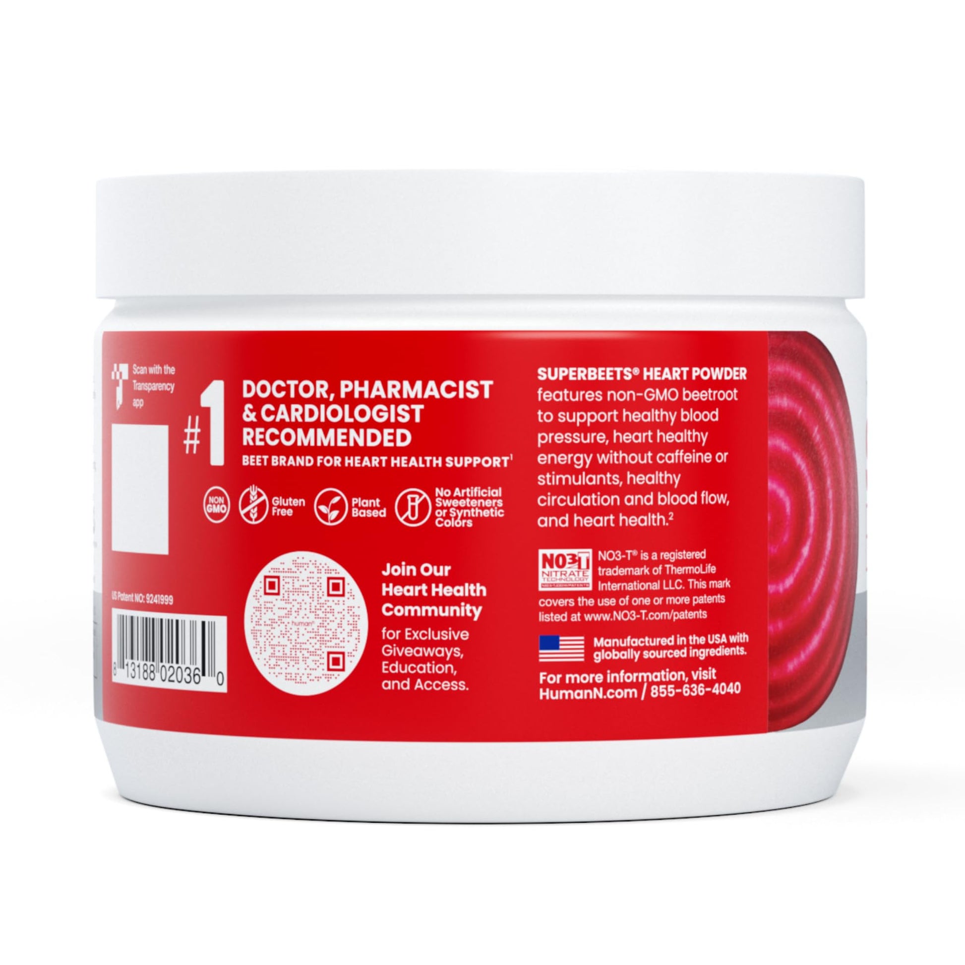 HumanN SuperBeets Beet Root Powder - Non-GMO Beetroot Superfood - Nitric Oxide Supplement for Heart Health, Circulation & Blood Pressure Support - Black Cherry, 30 Servings - Nirvana Guru