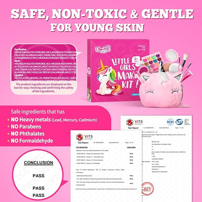 ULOVEME Kids Real Makeup Kit for Girls with Fluffy Purse - Real, Non Toxic, Washable Make Up Toy - Umicorn Toys Gift for 3 4 5 6 7 8 Years Old Girls Birthday (Pink Umicorn) nirvanaguru