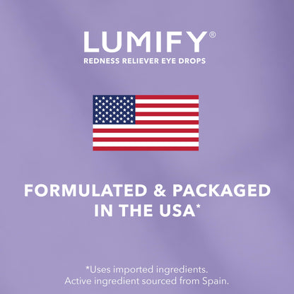 LUMIFY Eye Drops for Red Eyes, Redness Reliever for Brighter Looking Eyes, Works in 1 Minute & Lasts Up to 8 Hours, Eye Drops, 0.25 Fl Oz (7.5mL), Packaging May Vary Nirvana Guru