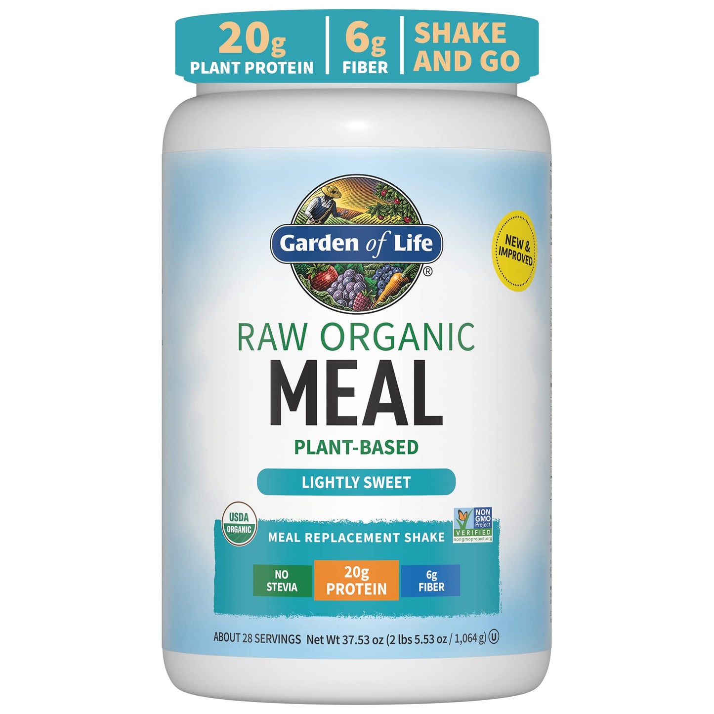Garden of Life Meal Replacement Shakes, Vegan Raw Organic Protein Powder, Chocolate Protein Powder with Plant Based Pea Protein, Sprouts, Greens, Probiotics, Dairy Free 28 Servings - Nirvana Guru