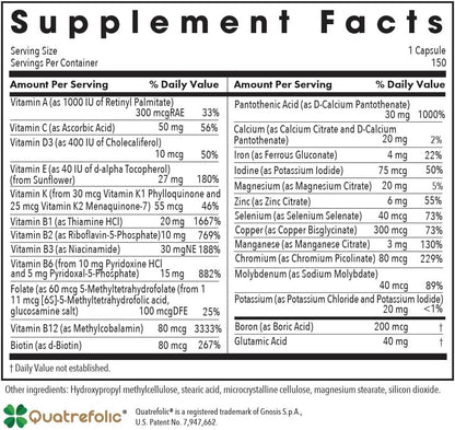 Allergy Research Group Multi-Vi-Min Supplement - Multivitamin for Men & Women, with Iron, Daily Vitamins, for Adults, High Potency, Bioavailable, Vegetarian Capsules - 150 Count Nirvana Guru