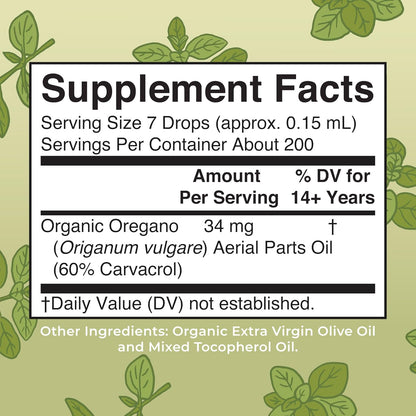 MaryRuth Organics Oregano Oil Drops | 6 Month Supply | USDA Organic Oil of Oregano Liquid | Herbal Blend for Immune Support | Digestive Health | Overall Health | Vegan | Sugar Free | Non-GMO | 1 Fl Oz - Nirvana Guru