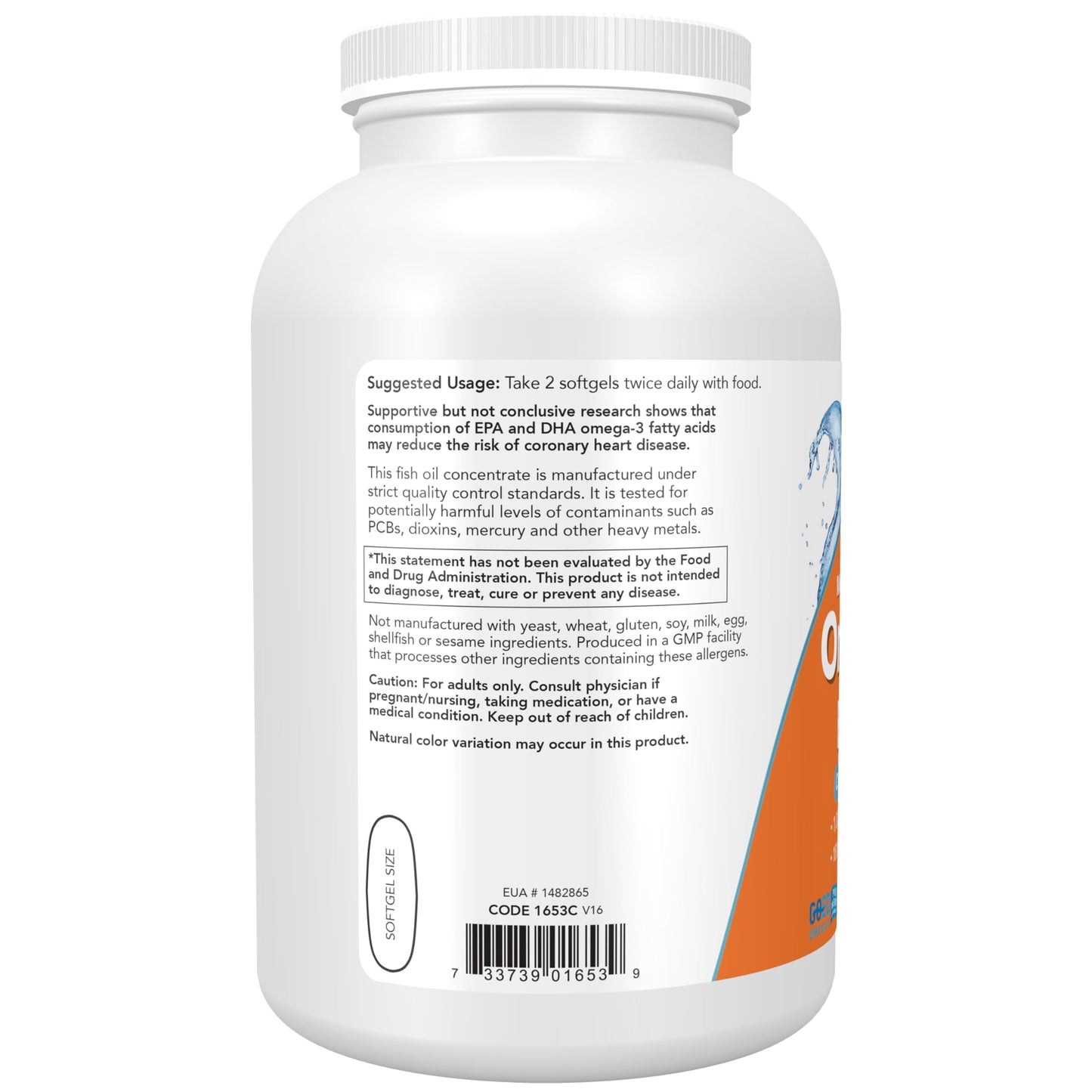 NOW Foods Supplements, Omega-3 180 EPA / 120 DHA, Molecularly Distilled, Cardiovascular Support*, 200 Softgels - Nirvana Guru