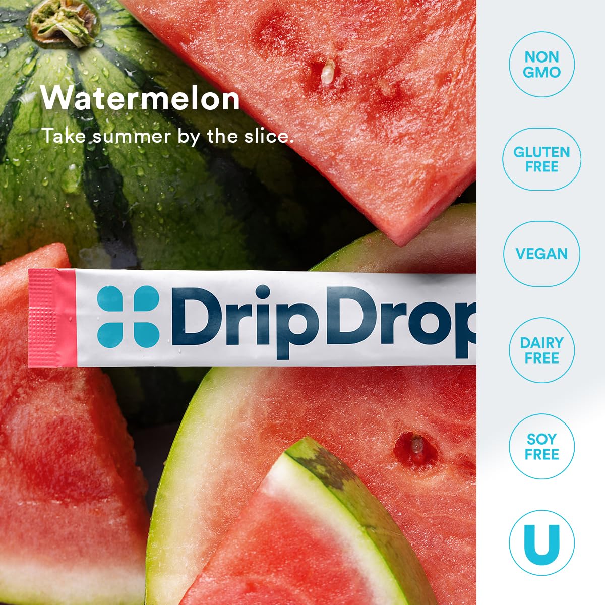 DripDrop Sugar Free Hydration Packets - Zero Classic Variety Pack - Single Serve Electrolytes Powder Drink Mix - Lemon Lime, Watermelon, Peach, Passion Fruit - Non-GMO, Gluten Free, Vegan - 32 Sticks