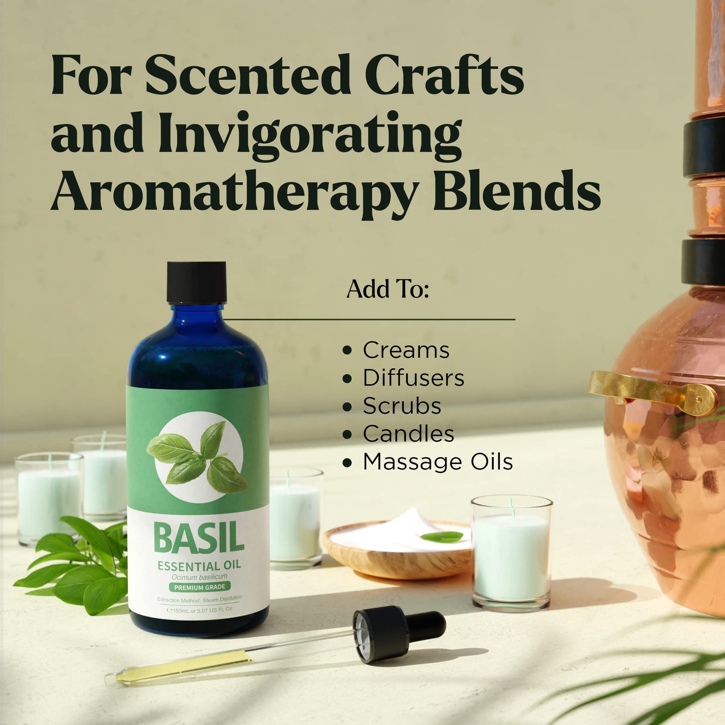 Lagunamoon Lavender Essential Oil - Pure Essential Oils for Diffusers, Humidifiers, Aromatherapy, Cars, Yoga, Home Essentials - Relaxing Fragrance Scents for Fresheners and Candle Making (150ml)