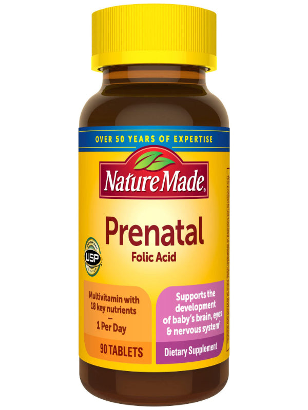 Nature Made Prenatal Multivitamin with Folic Acid, Prenatal Vitamin and Mineral Supplement for Daily Nutritional Support, 250 Tablets, 250 Day Supply - Nirvana Guru