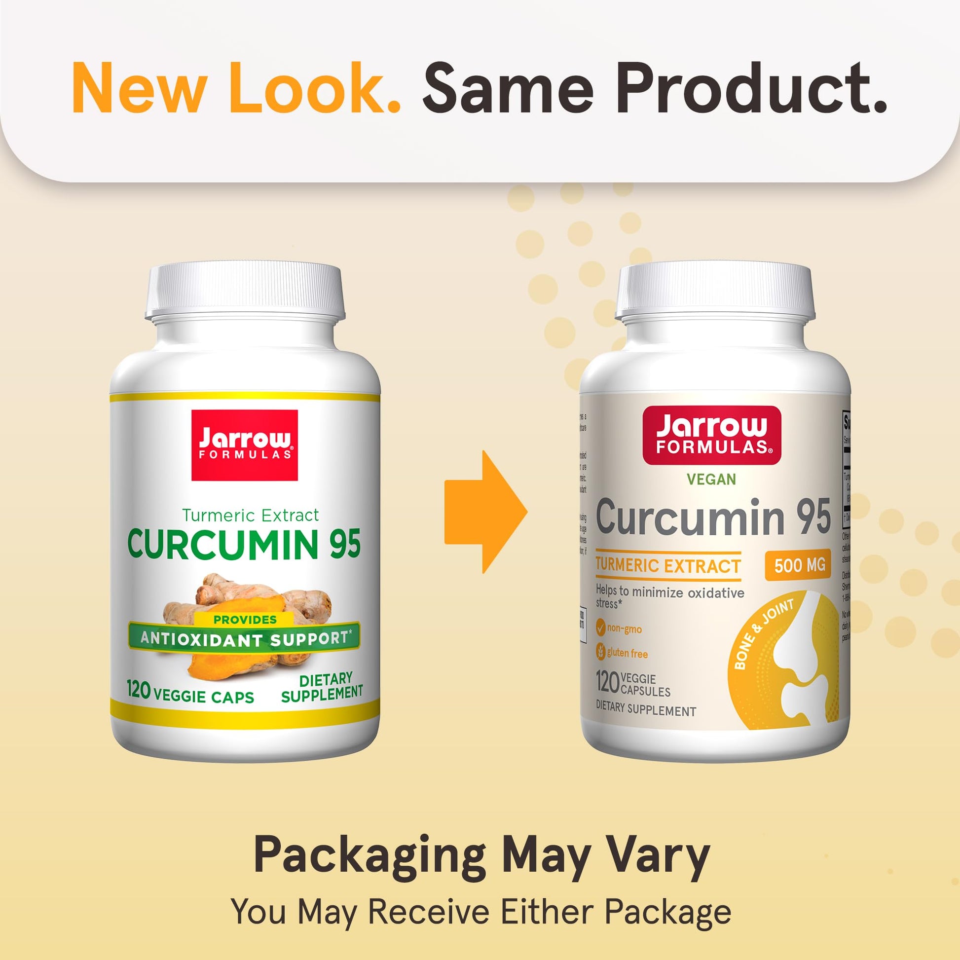 Jarrow Formulas Turmeric Curcumin Supplement - Curcumin 95, Turmeric Supplements, 500 mg for Antioxidant & Joint Support, 120 Capsules - Nirvana Guru