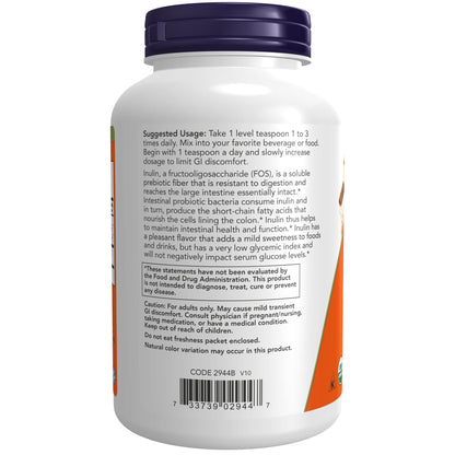 NOW Foods Supplements, Inulin Prebiotic Pure Powder, Certified Organic, Non-GMO Project Verified, Intestinal Support*, 1-Pound - Nirvana Guru