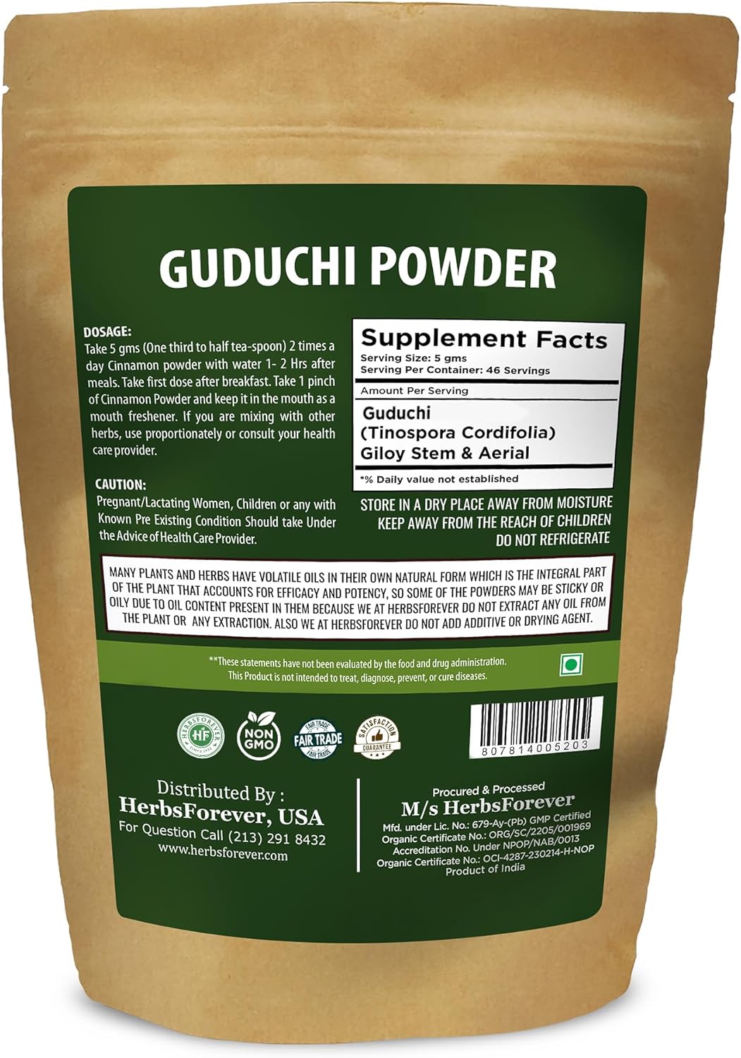 Guduchi Powder | Tinospora Cordifolia | Ayurvedic Herbal Supplement | Natural & Pure | Non-GMO, Vegan | 230 GMS | Traditional Herb for Everyday Wellness Nirvana Guru