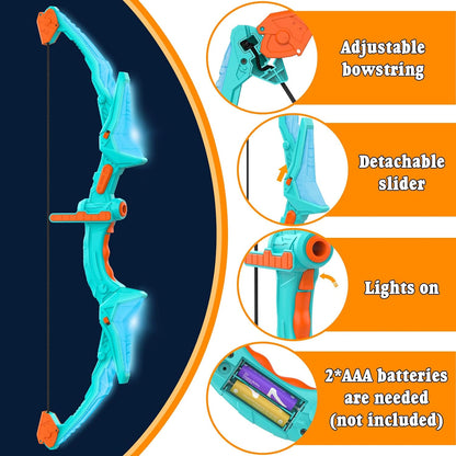 2 Pack Bow and Arrow Set for Kids, Light Up Archery Set with 14 Suction Cup Arrows, Archery Targets Outdoor Games for Kids Ages 4-8 8-12, Birthday Gifts Toys for 5 6 7 8 9 10 11 12 Year Old Boys Girls Nirvana Guru
