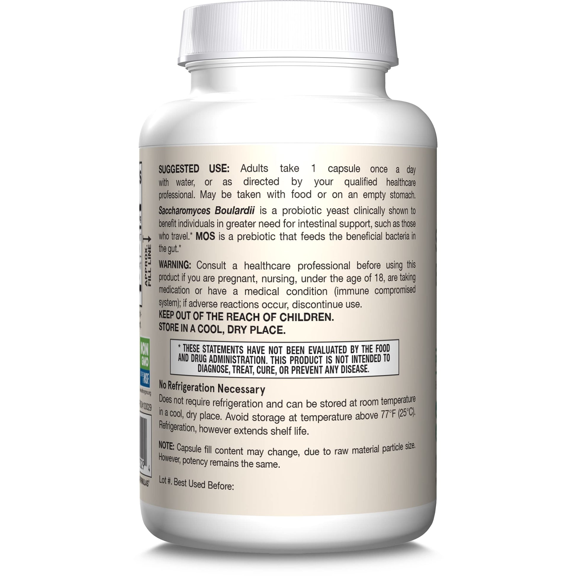 Jarrow Formulas Saccharomyces Boulardii Probiotics + MOS 5 Billion CFU Probiotic Yeast for Intestinal Health Support, Gut Health Supplements for Women and Men, 180 Veggie Capsules, 180 Day Supply - Nirvana Guru