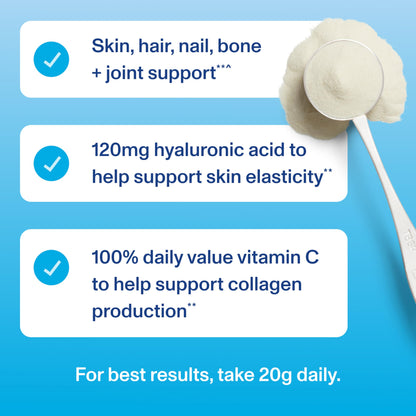 Vital Proteins Collagen Peptides Powder Advanced with Hyaluronic Acid & Vitamin C, Collagen Supplements, Unflavored, 13 Servings - Nirvana Guru