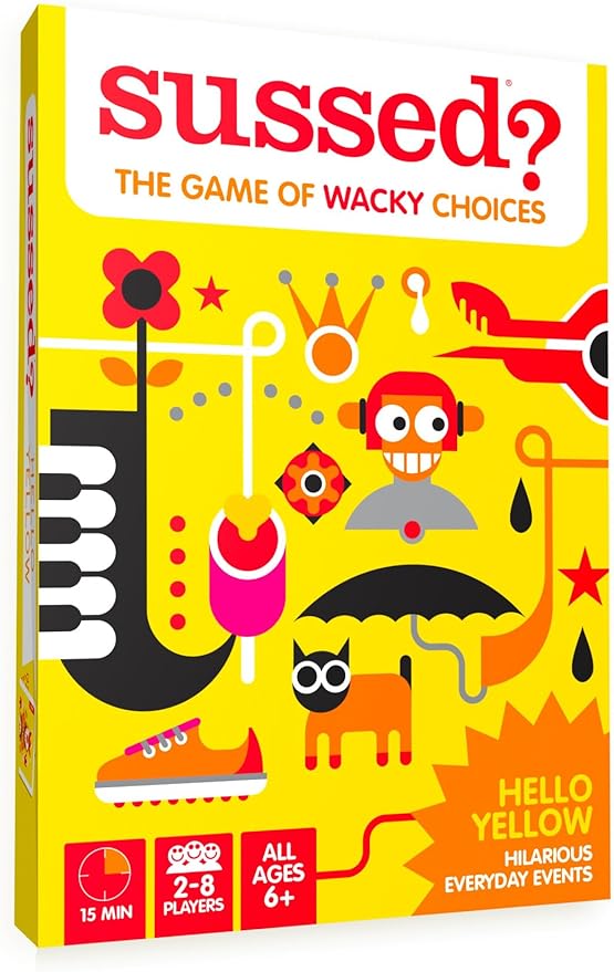 SUSSED The Wacky ‘What Would You Do?’ Card Game - Social Fun for Kids - Easy Travel Game, Family Activity - Ages 6+ - Yellow Pack nirvanaguru