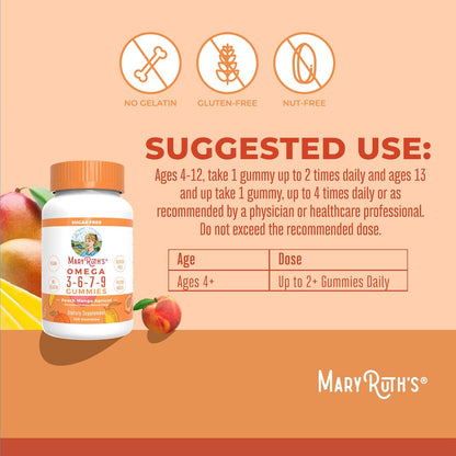 MaryRuth Organics Vegan Omega 3 6 7 9 Gummies | Up to 4 Month Supply | Omega 3 Supplement with Flaxseed Oil | Omega 3 Gummies | No Fish Taste | Non-GMO | 120 Count - Nirvana Guru