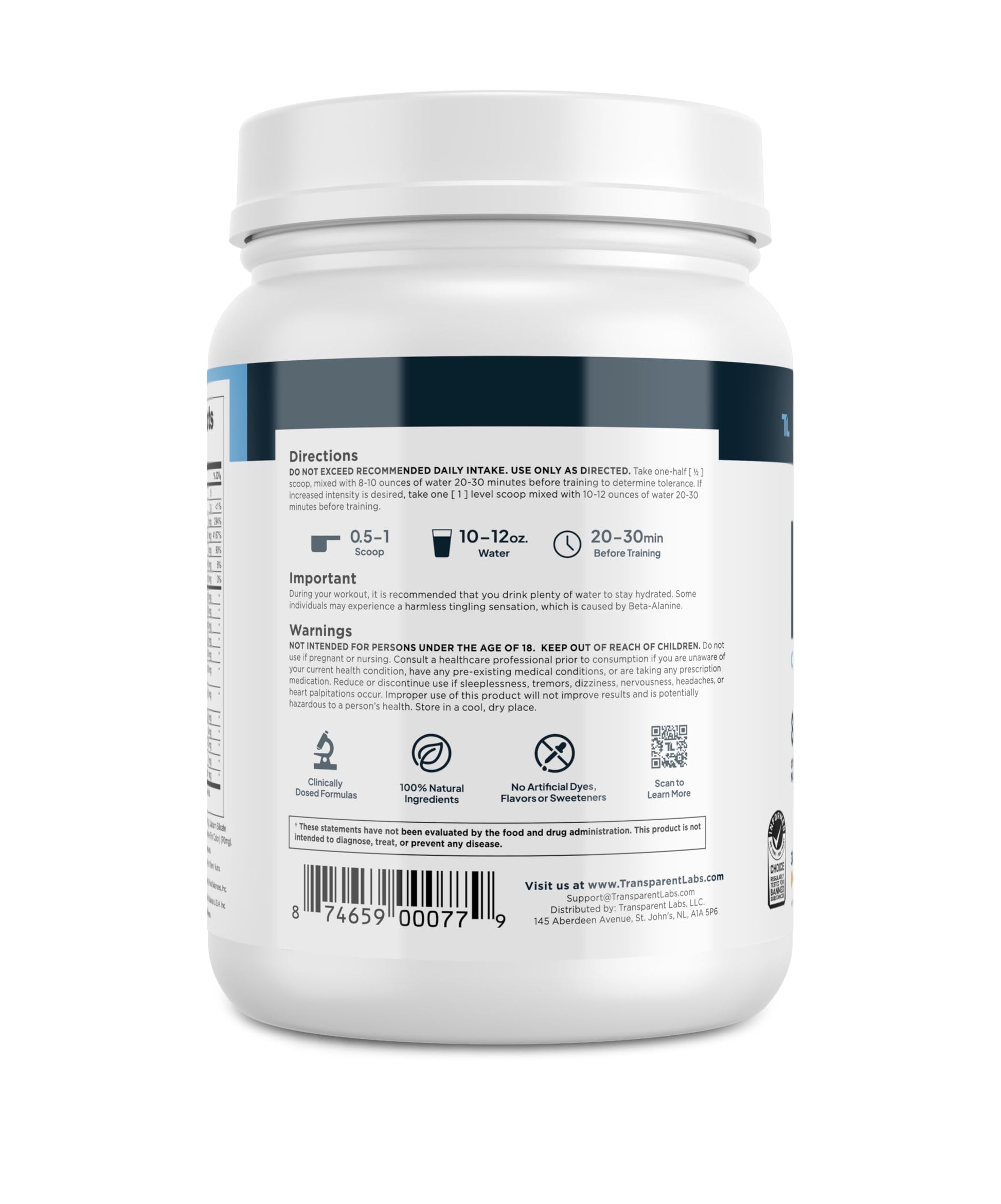 Transparent Labs Bulk Pre Workout Powder - Naturally Sweetened Advanced Pre-Workout Formula for Muscle Building and Strength - 30 Servings, Peach Mango Nirvana Guru