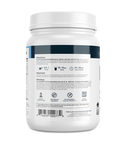 Transparent Labs Bulk Pre Workout Powder - Naturally Sweetened Advanced Pre-Workout Formula for Muscle Building and Strength - 30 Servings, Peach Mango Nirvana Guru