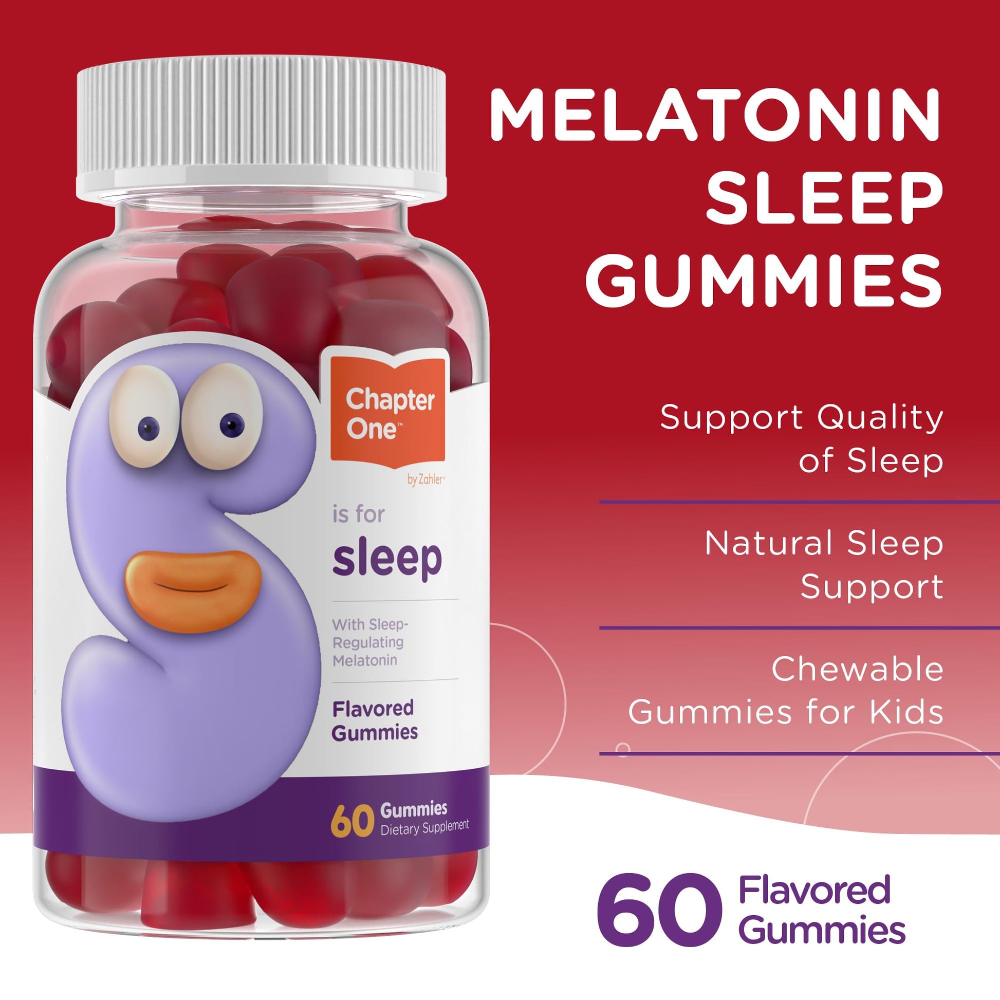 Zahler - Chapter One Sleep Melatonin Gummies for Kids & Adults (60 Flavored Gummies) - 2.5 mg Melatonin Gummy - Kids Melatonin Kosher Sleep Gummies - Natural Kids Melatonin Gummy for Sleeping - Nirvana Guru