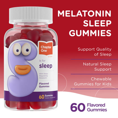 Zahler - Chapter One Sleep Melatonin Gummies for Kids & Adults (60 Flavored Gummies) - 2.5 mg Melatonin Gummy - Kids Melatonin Kosher Sleep Gummies - Natural Kids Melatonin Gummy for Sleeping - Nirvana Guru